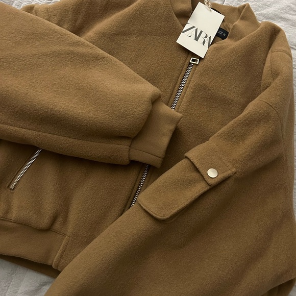ZARA cropped fleece jacket - Picture 1 of 4